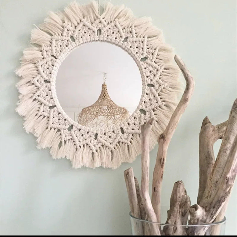 Decorative Macrame Wall Mirror Stornfield
