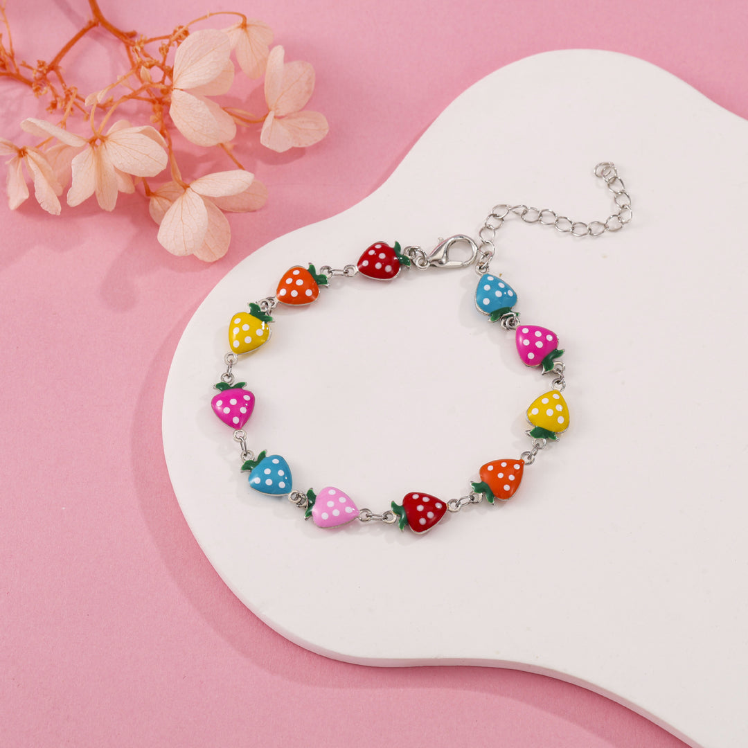 Whimsical Strawberry Charm Bracelet Stornfield