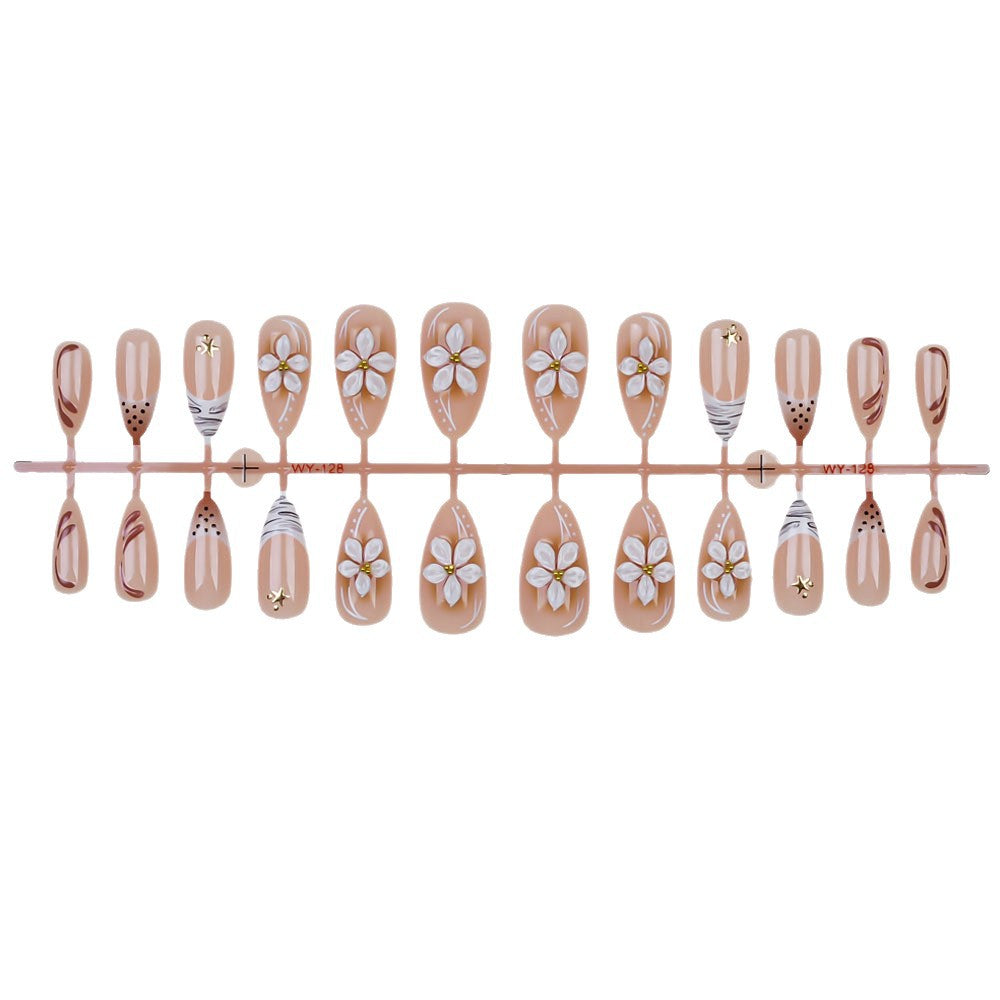 Elegant Floral Theme Press-On Nails Stornfield