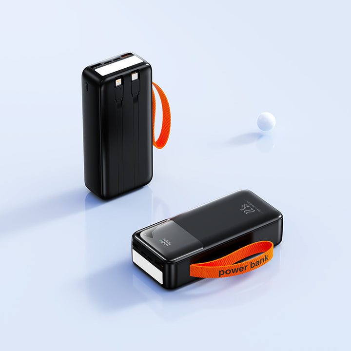 Portable power bank with integrated charging cable and fast charging function Stornfield