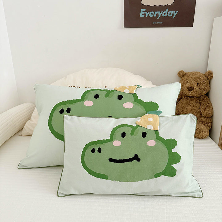Plush Decorative Lion-Shaped Bed Pillow for with Corner Teether Accent