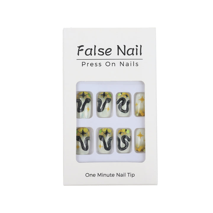 Artistic snake pattern artificial nails Stornfield