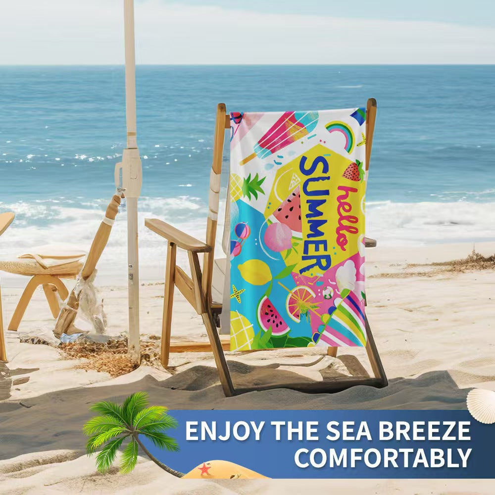 Women's beach towel with creative golf theme Stornfield