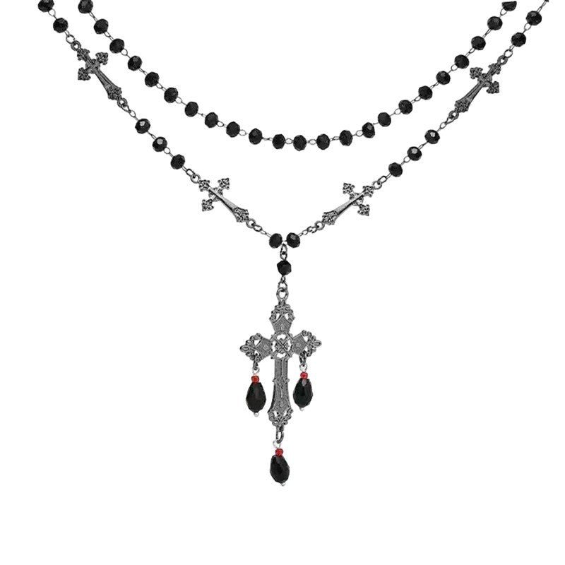 Long Beaded Cross Necklace Stornfield