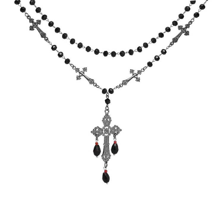 Long Beaded Cross Necklace Stornfield