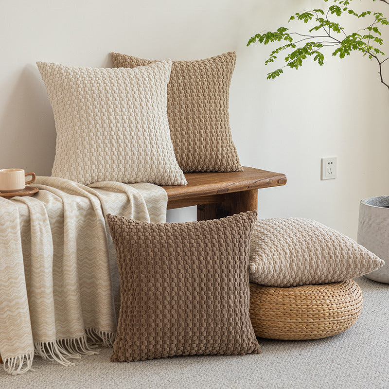Decorative Textured Chenille Throw Pillow Cover