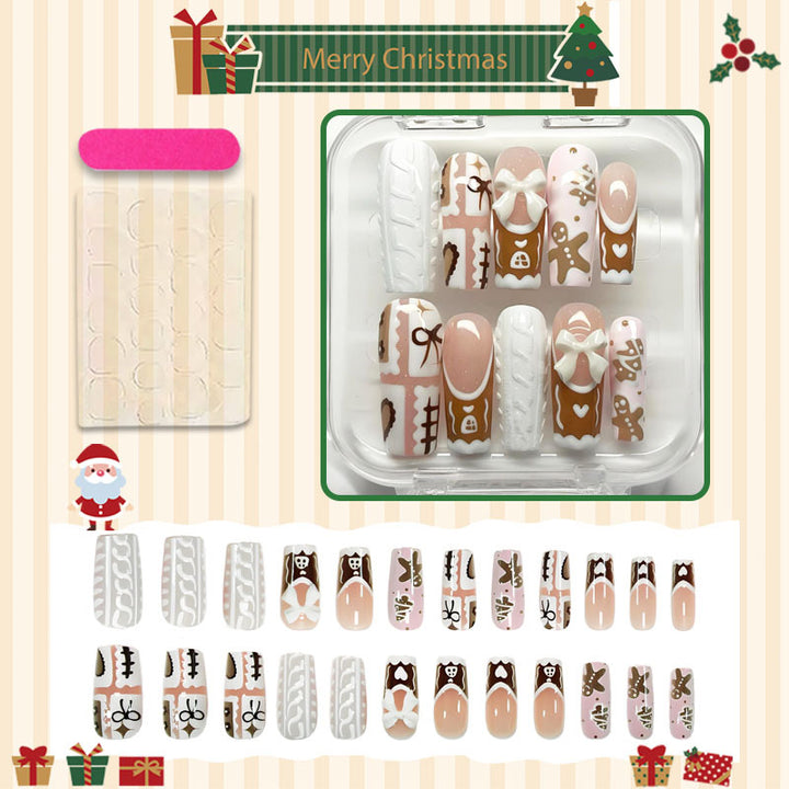 Artificial nail set with Christmas motifs Stornfield