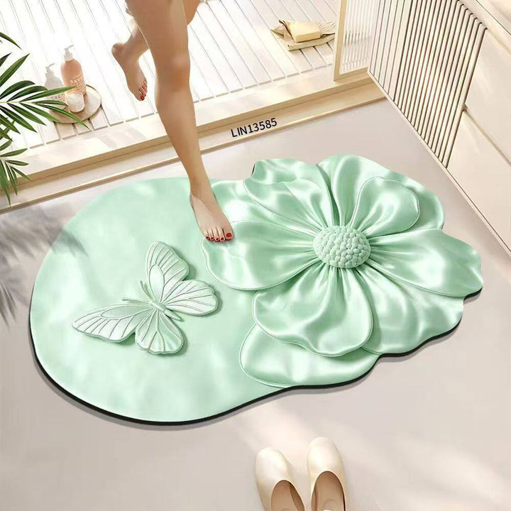 Luxurious Floral Pattern Bath Mat