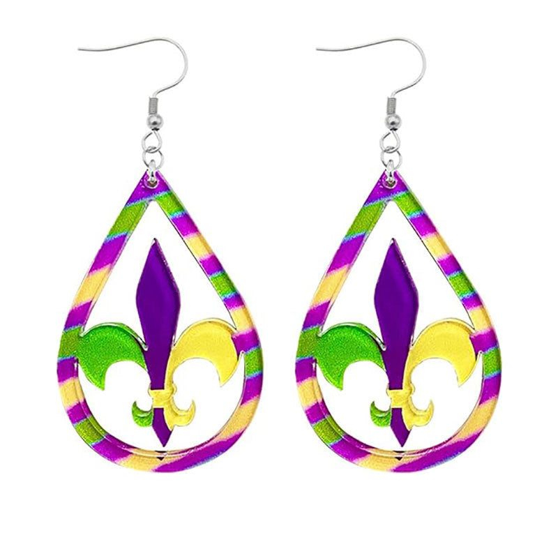 Festive Mardi Gras Mask Earrings Stornfield