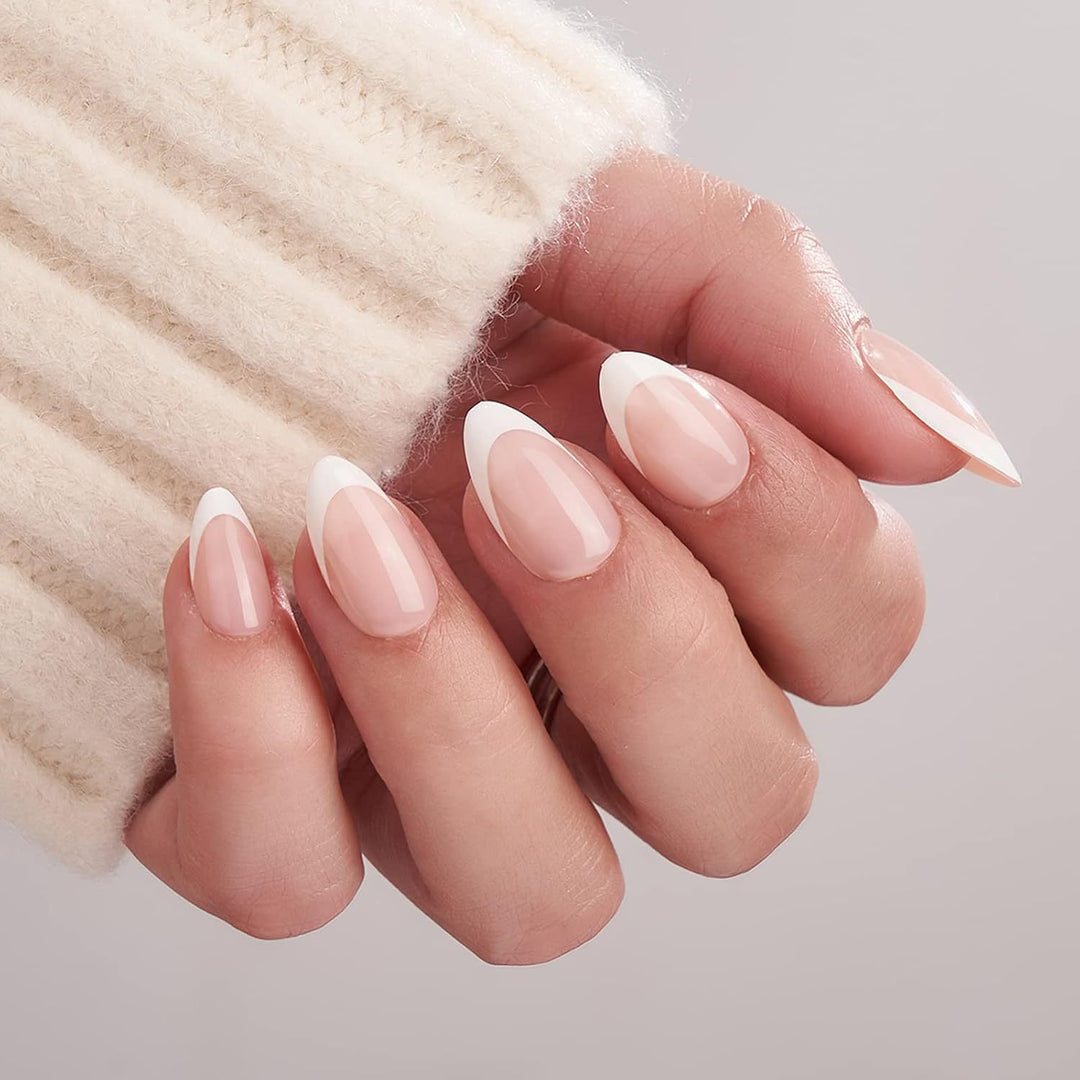 Elegant French Tip Press-On Nails Stornfield
