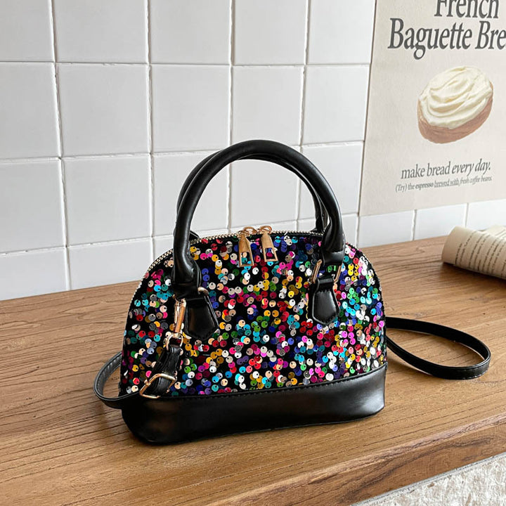 Sequin-Embellished Handbag
