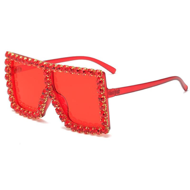 Women's striking square sunglasses with sparkling appliques Stornfield