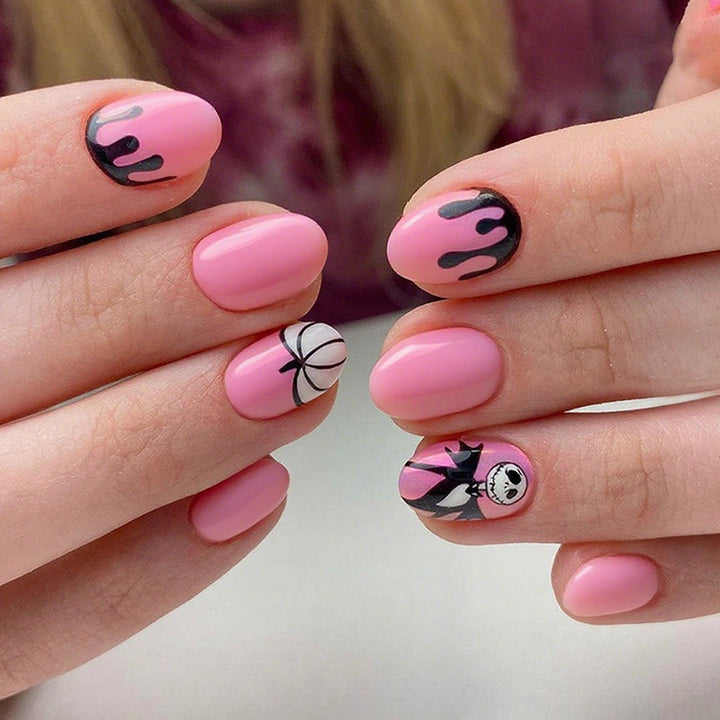 Artificial nail set with unique Halloween designs Stornfield