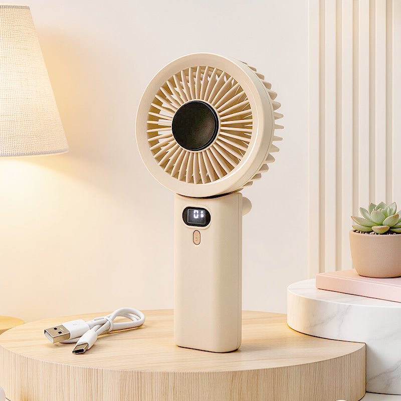 Women Portable Hand Fan with Temperature Regulating Display Stornfield