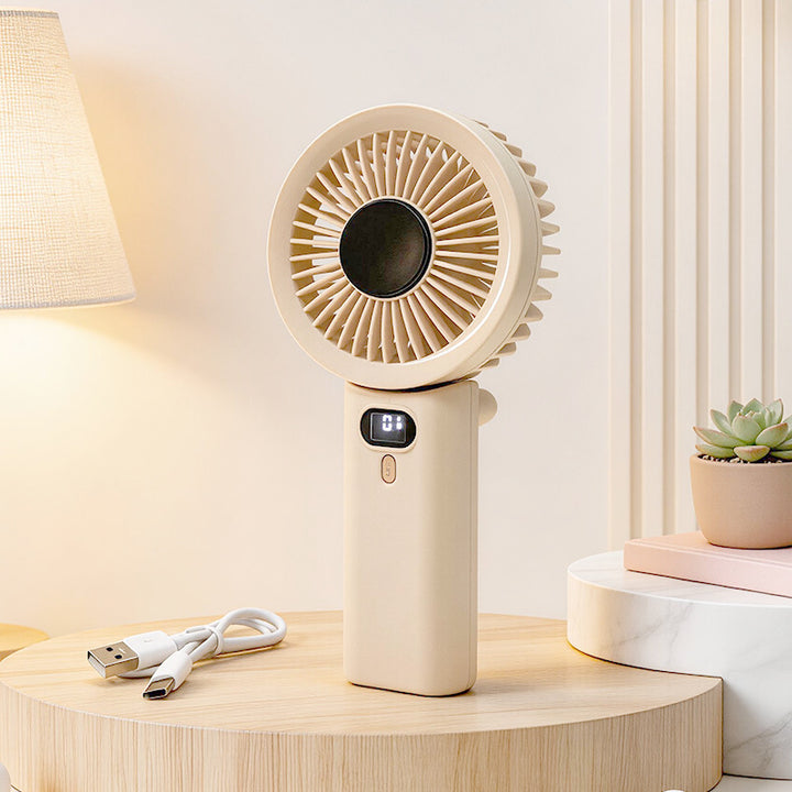 Women Portable Hand Fan with Temperature Regulating Display Stornfield