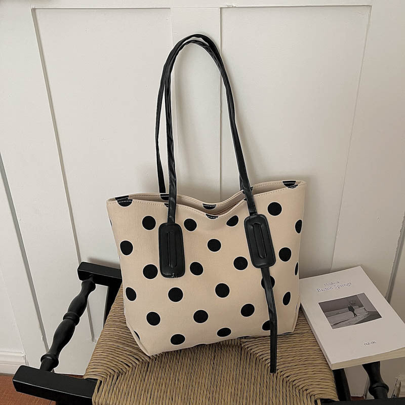 Trendy Polka Dot Tote Bag