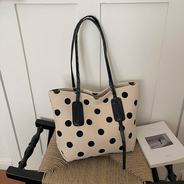 Trendy Polka Dot Tote Bag