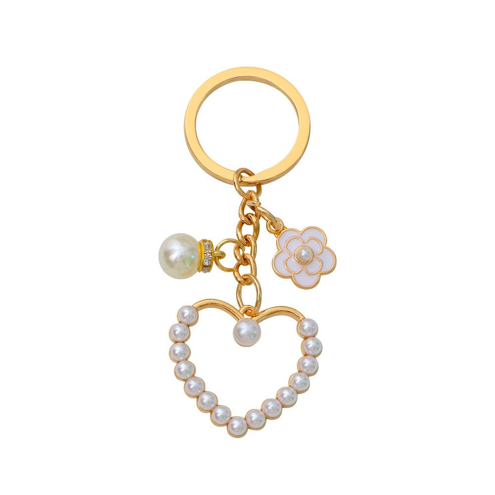 Keychain with heart and flower motif Stornfield