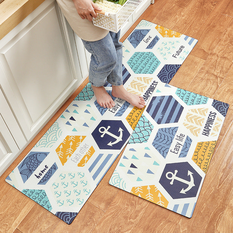 Floral Patterned Kitchen Comfort Mat