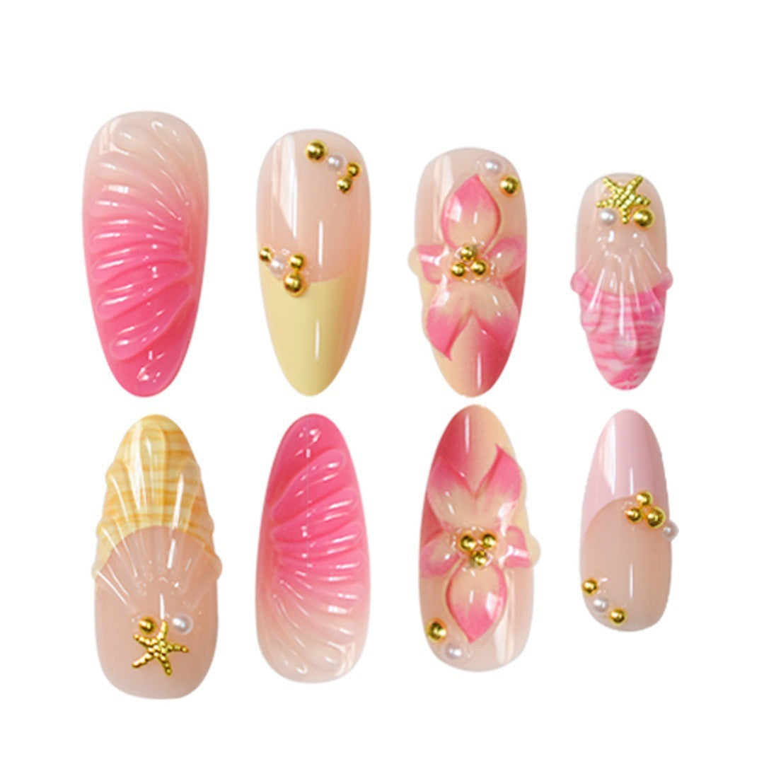 Artistic Nautical Theme Nail Art Enhancements Stornfield