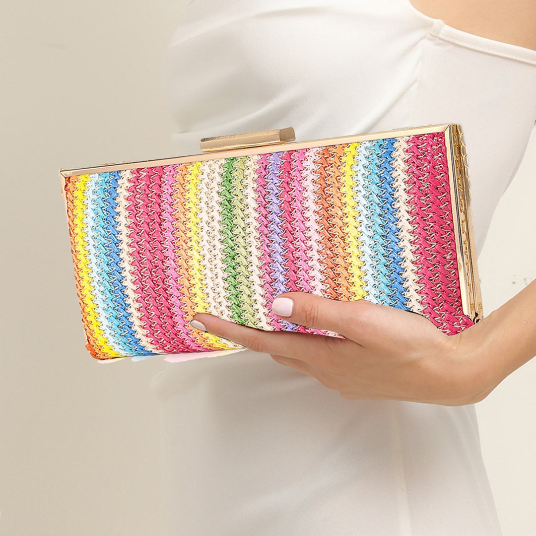 Colorful Woven Clutch