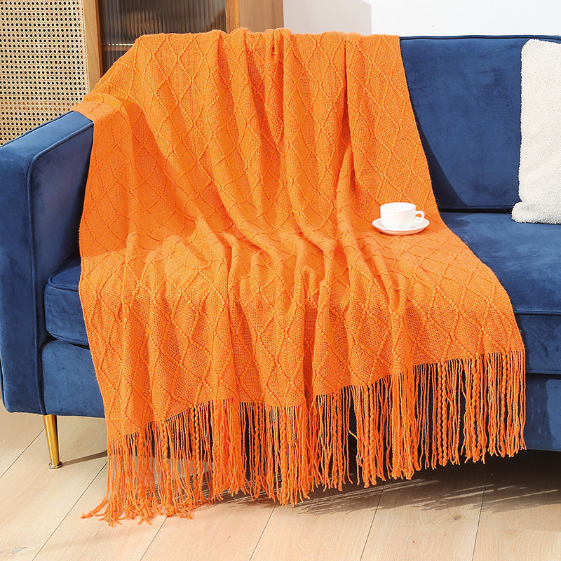 Women High-quality and stylish fleece blanket with modern textured pattern Stornfield