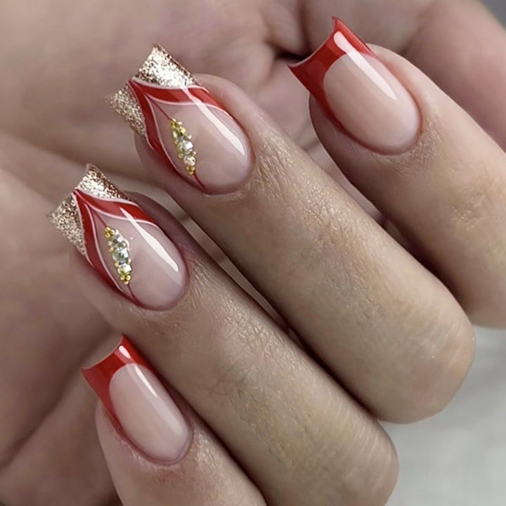Artistic Rhinestone Nail Art Extensions Stornfield