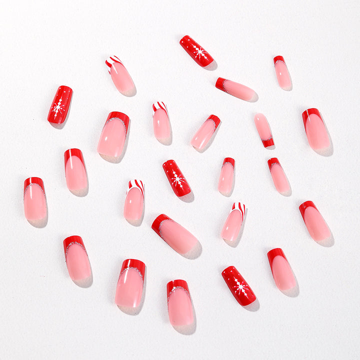 Seasonal Holiday-Themed Acrylic Nail Art Extensions Stornfield