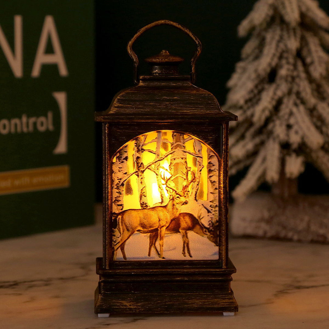 Nostalgic Christmas lantern with Santa motif Stornfield