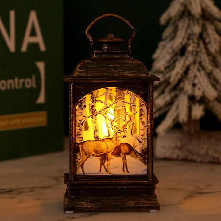 Nostalgic Christmas lantern with Santa motif Stornfield