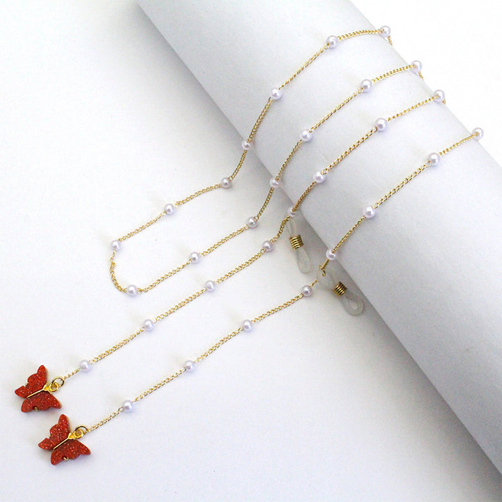 Butterfly-Embellished Eyewear Chain Stornfield