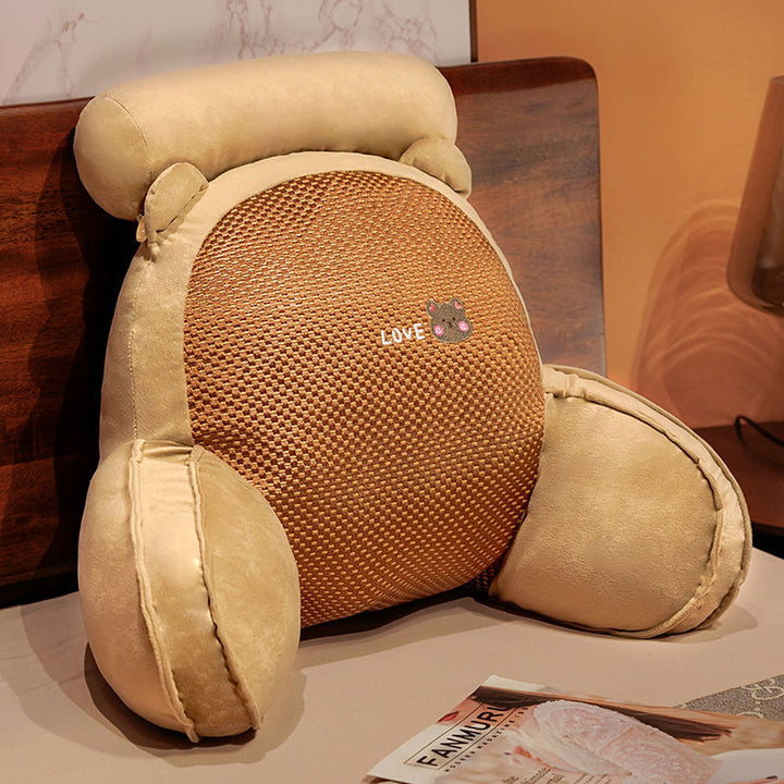 Cozy back support pillow with bear motifs Stornfield