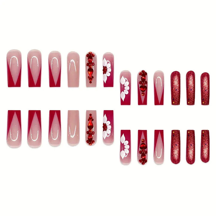 Glamorous 3D Floral Nail Enhancements Stornfield