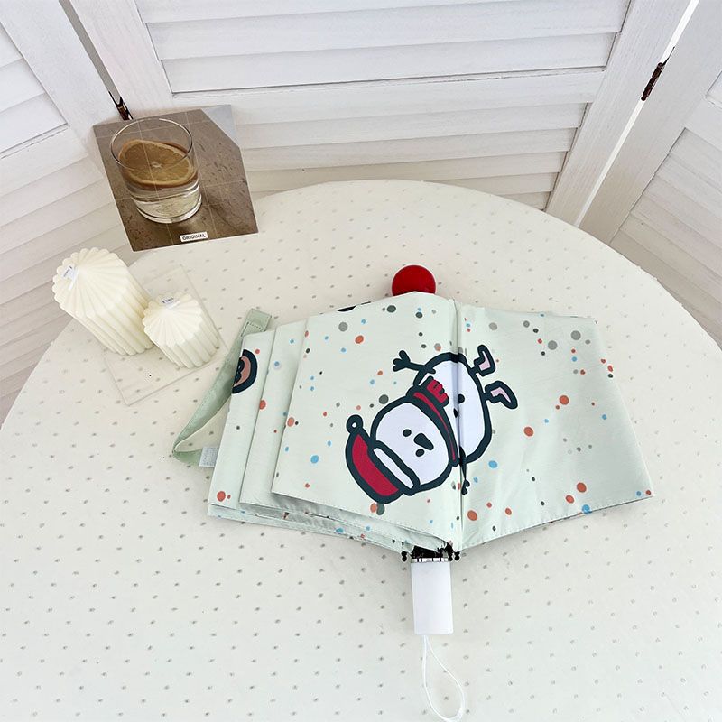Women's Automatic Folding Umbrella with Cheerful Snowman Design Stornfield