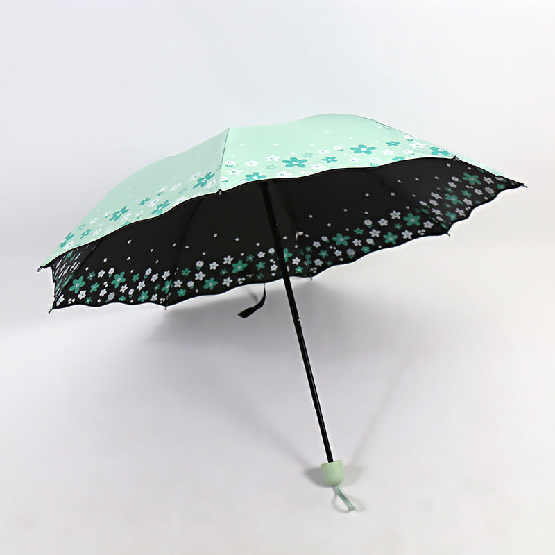 Women's Folding Umbrella with Detailed Floral Design Stornfield