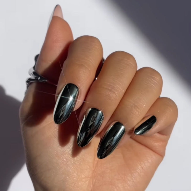 Glossy Black Stiletto Press-On Nails Stornfield
