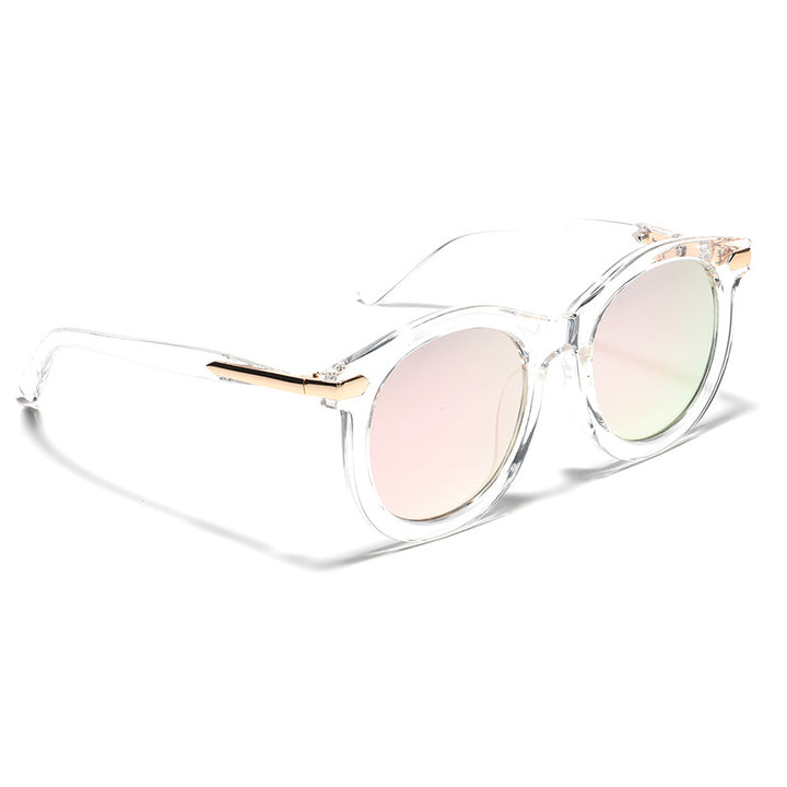 Women's fashionable sunglasses with transparent frame and golden accents Stornfield