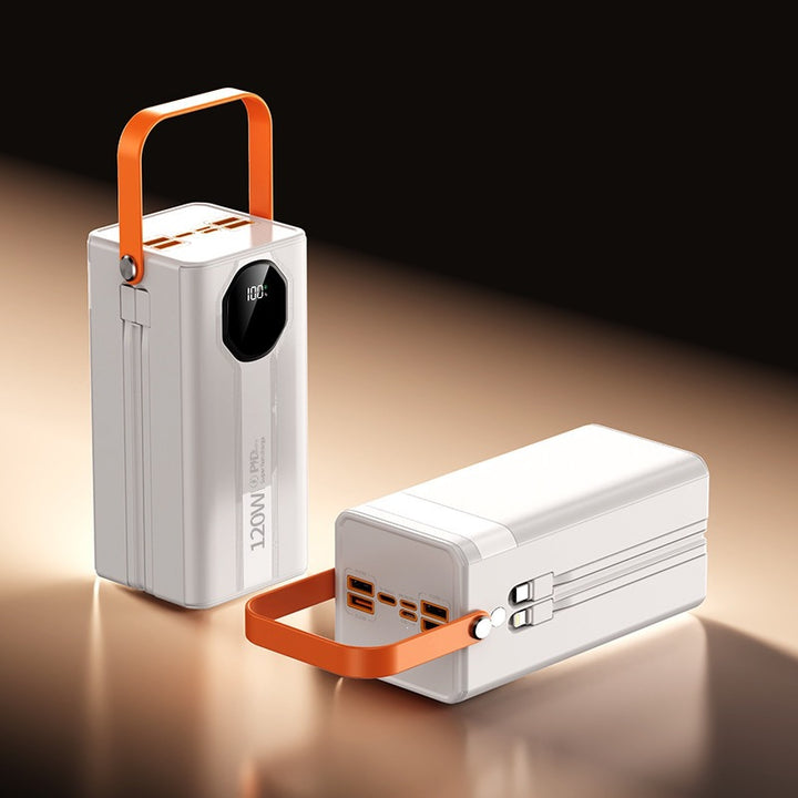 Portable power station with integrated LED display and carrying handle Stornfield