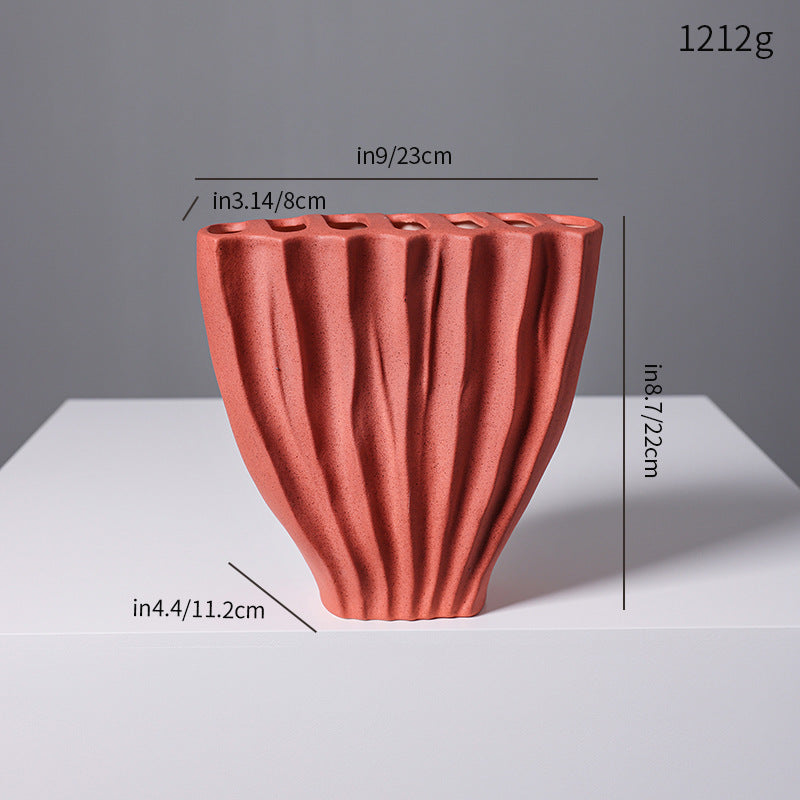 Sculptural Textured Ceramic Vase Stornfeild