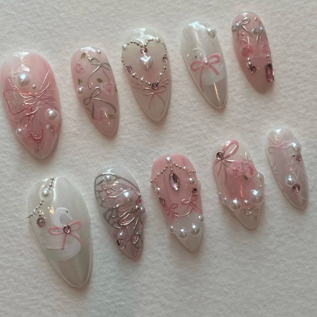 Elegant Decorative Press-On Nails Stornfield