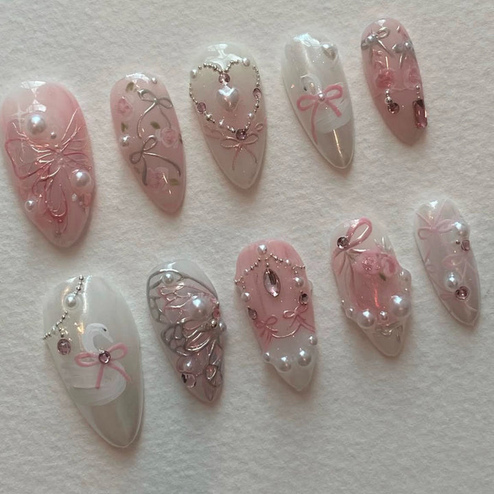 Elegant Decorative Press-On Nails Stornfield