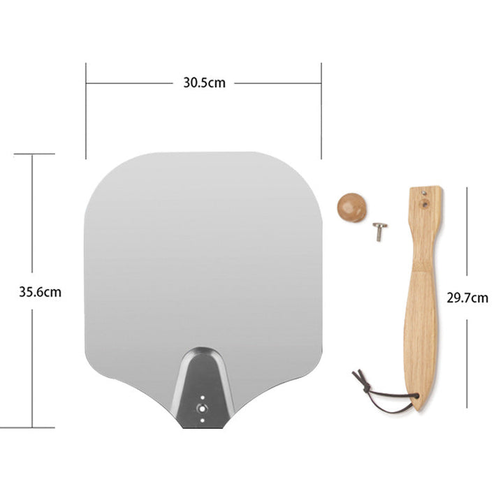 heavy duty bamboo handle pizza peel with anodized aluminum paddle Stornfield