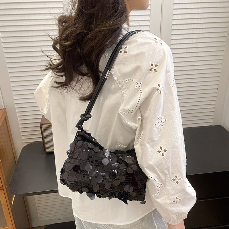 Sequin-Embellished Evening Handbag