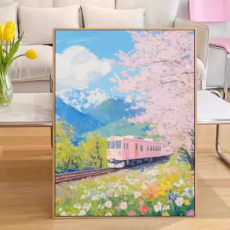 Scenic Train Landscape Wall Art Stornfield