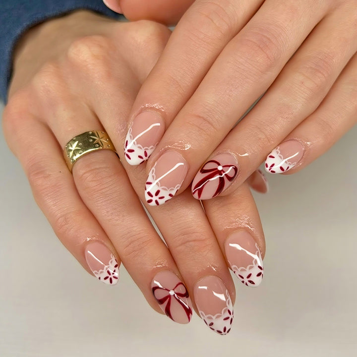 Artificial nails with festive decorations Stornfield