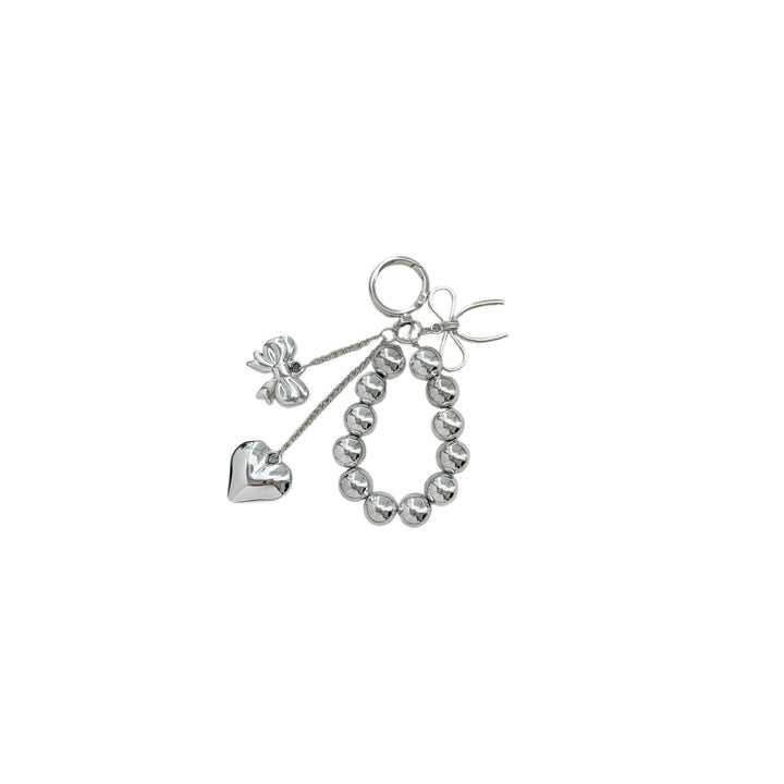 Elegant Heart and Bow Charm Keychain Stornfield
