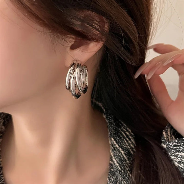 Fashionable Hoop Earrings Made of High-Quality, Polished Metal Stornfield