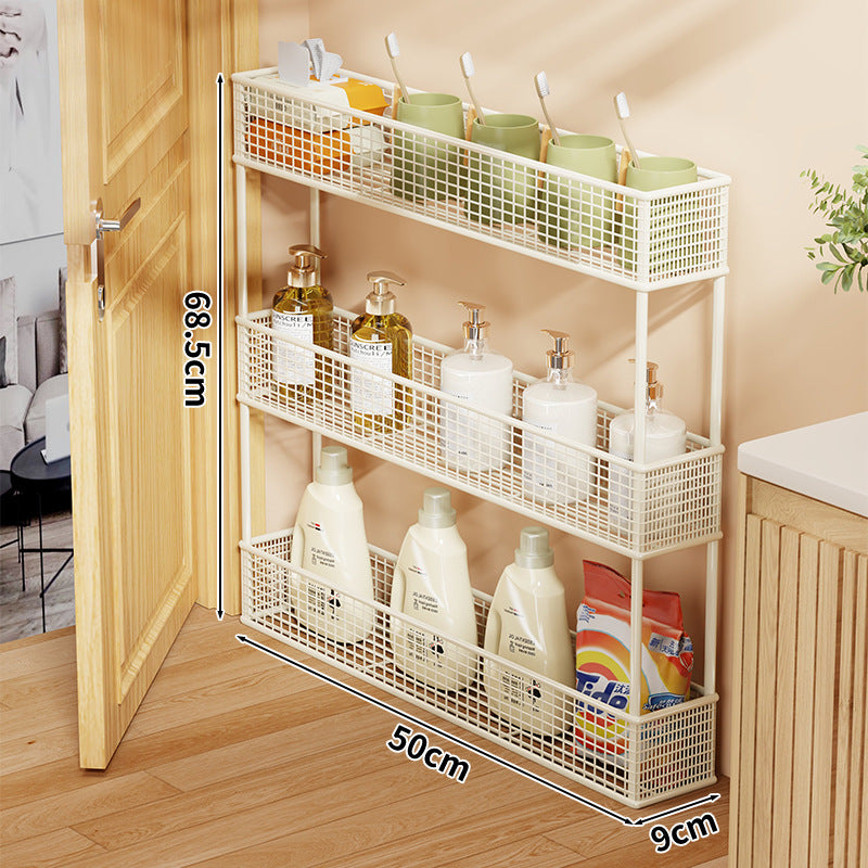 Slim Overdoor Three-Tier Wire Mesh Storage Organizer