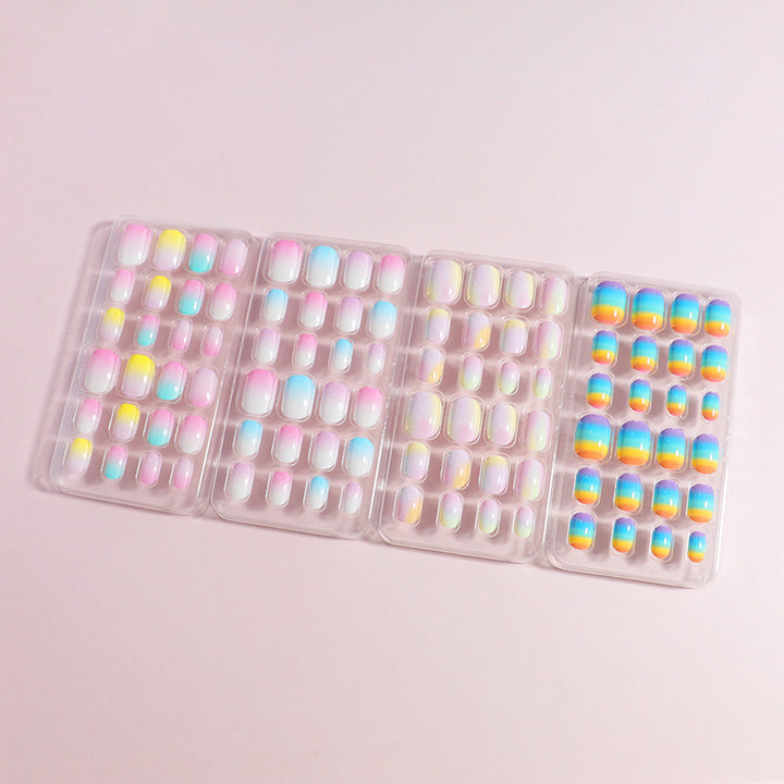 Rainbow Gradient Press-On Nail Tips Stornfield