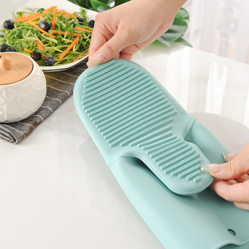 Silicone kitchen gloves with integrated cleaning bristles Stornfield